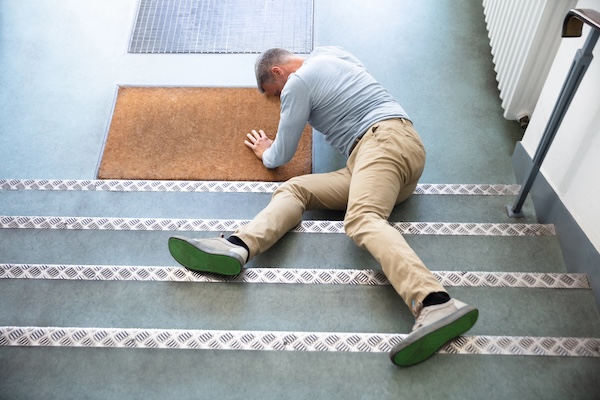 Man Falling On Stairs